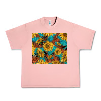 Salmon rustic sunflowers Urban Heavy Tee - TumblerDesignByShophia