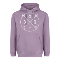 Lavender Delaware Area Code 302 State Pride Souvenir Gift Arrow Heavyweight Hoodie - minhPixels