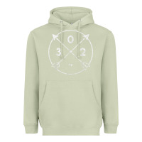 Matcha Delaware Area Code 302 State Pride Souvenir Gift Arrow Heavyweight Hoodie - minhPixels