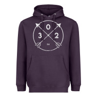 Delaware Area Code 302 State Pride Souvenir Gift Arrow Heavyweight Hoodie | Teevron