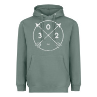 Sage Delaware Area Code 302 State Pride Souvenir Gift Arrow Heavyweight Hoodie - minhPixels