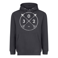 Smoke Delaware Area Code 302 State Pride Souvenir Gift Arrow Heavyweight Hoodie - minhPixels