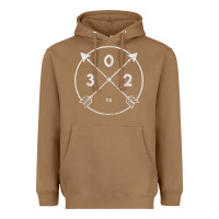 Toasted Coconut Delaware Area Code 302 State Pride Souvenir Gift Arrow Heavyweight Hoodie - minhPixels