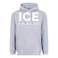Heather Grey ICE Federal Agent Halloween Costume Police Immigration Shirt Heavyweight Hoodie - minhPixels