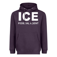 Plum ICE Federal Agent Halloween Costume Police Immigration Shirt Heavyweight Hoodie - minhPixels