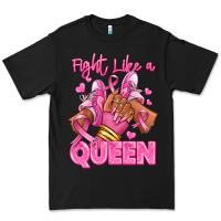 Black Survivor queen Breast Cancer afro girl sneakers Premium Tee - RanaPortraitStore