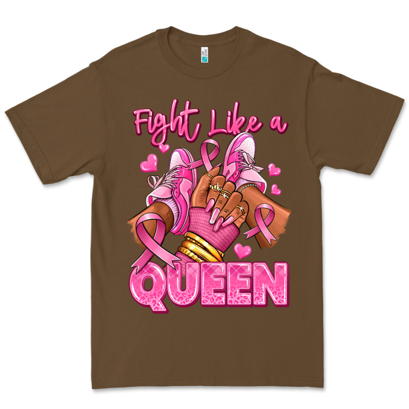 Survivor Queen Breast Cancer Afro Girl Sneakers Premium Tee by RanaPortraitStore | Teevron