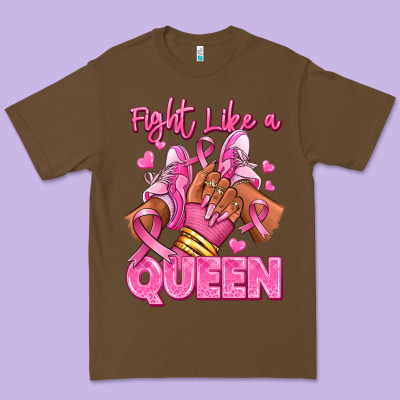 Survivor Queen Breast Cancer Afro Girl Sneakers Premium Tee Designed By Ranaportraitstore