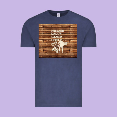 Husband Daddy Gamer Hero Vintage Tee Designed By Tumblerdesignbyshophia