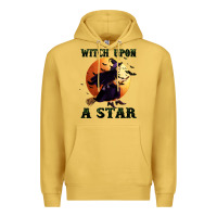 Antique Gold witch upon a star Premium Hoodie - BundleAndBundleShop
