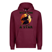 Burgundy witch upon a star Premium Hoodie - BundleAndBundleShop