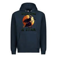 Navy witch upon a star Premium Hoodie - BundleAndBundleShop