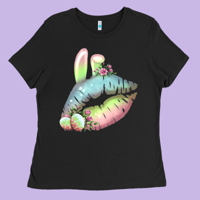Eared Paster Color Easter Lips Ladies Tee Designed By Bettercallsaul