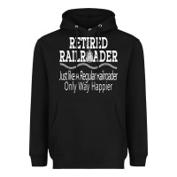 Black Mens Railroad Retirement Gifts For Men Heavyweight Hoodie - minhPixels