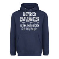 Navy Mens Railroad Retirement Gifts For Men Heavyweight Hoodie - minhPixels