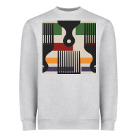 Heather Grey afro comb seamless pattern Heavyweight Sweatshirt - BundleAndBundleShop