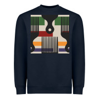 Navy afro comb seamless pattern Heavyweight Sweatshirt - BundleAndBundleShop