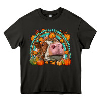 Asphalt Fall Cow Rainbow Heavy Core Tee - LillyAllenDesigns