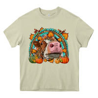Mossy Fall Cow Rainbow Heavy Core Tee - LillyAllenDesigns