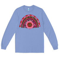 Colony Blue valentine's day sunflower rainbow Long Sleeve Tee - RanaPortraitStore