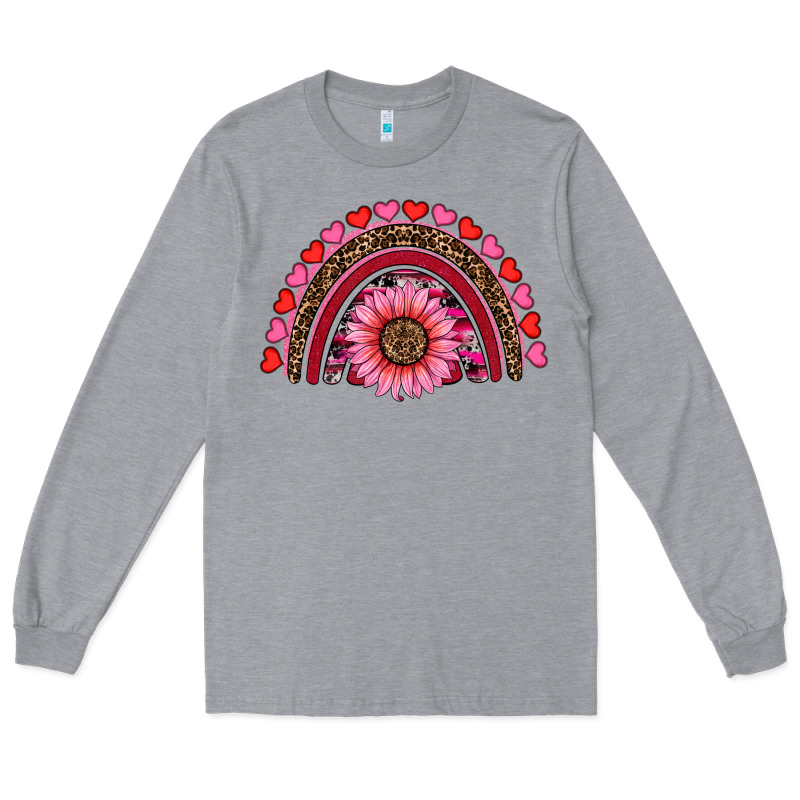 Valentine's Day Sunflower Rainbow Long Sleeve Tee by RanaPortraitStore | Teevron