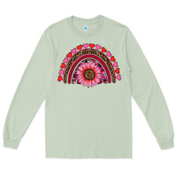 Matcha valentine's day sunflower rainbow Long Sleeve Tee - RanaPortraitStore