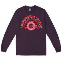 Plum valentine's day sunflower rainbow Long Sleeve Tee - RanaPortraitStore