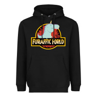 Black Furaffic Forld Heavyweight Hoodie - minhPixels