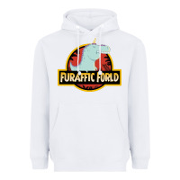 White Furaffic Forld Heavyweight Hoodie - minhPixels
