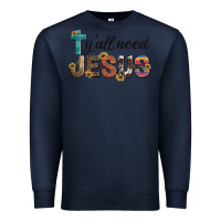 Navy y'all need jesus Premium Sweatshirt - Artiststas