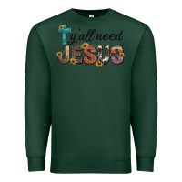 Sports Green y'all need jesus Premium Sweatshirt - Artiststas