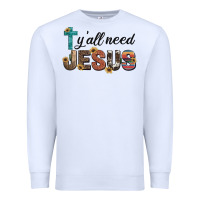 White y'all need jesus Premium Sweatshirt - Artiststas