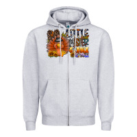 Heather Grey little mister gobble gobble Zipper Hoodie - CowhideDigitalArt