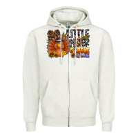 Oatmeal Heather little mister gobble gobble Zipper Hoodie - CowhideDigitalArt