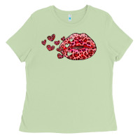 Matcha kiss with leopard and hearts Ladies Tee - RanaPortraitStore