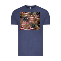 Vintage Denim American flag leopard pinktumbler Vintage Tee - HowdyJamesFarm