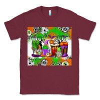 Burgundy Halloween Coffee Cups Classic Tee - texasbilliewilder