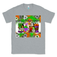 Heather Grey Halloween Coffee Cups Classic Tee - texasbilliewilder