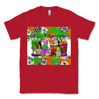 Red Halloween Coffee Cups Classic Tee - texasbilliewilder