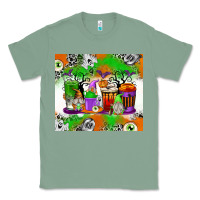 Sage Halloween Coffee Cups Classic Tee - texasbilliewilder