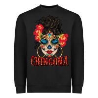 Black chingona latina bun mama Heavyweight Sweatshirt - BundleAndBundleShop