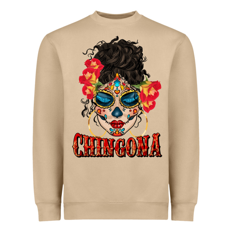 Chingona Latina Bun Mama Heavyweight Sweatshirt by BundleAndBundleShop | Teevron