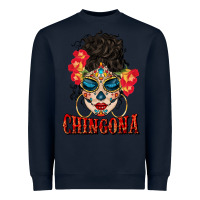 Navy chingona latina bun mama Heavyweight Sweatshirt - BundleAndBundleShop