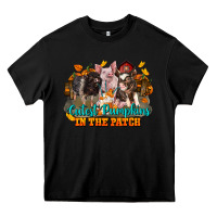 Black Fall Cutest Pumpkin In The Patch Pig Heavy Core Tee - LillyAllenDesigns