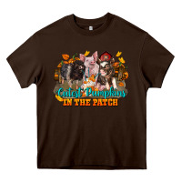 Chocolate Brown Fall Cutest Pumpkin In The Patch Pig Heavy Core Tee - LillyAllenDesigns