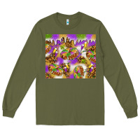 Army Green Mardi Gras with king cake tumbler Long Sleeve Tee - HowdyJamesFarm