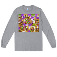 Heather Grey Mardi Gras with king cake tumbler Long Sleeve Tee - HowdyJamesFarm