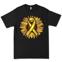 Black Child Cancer Awareness Sunflower Premium Tee - RanaPortraitStore