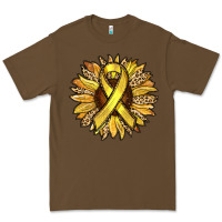 Cacao Child Cancer Awareness Sunflower Premium Tee - RanaPortraitStore