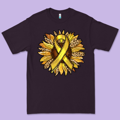 Child Cancer Awareness Sunflower Premium Tee Designed By Ranaportraitstore